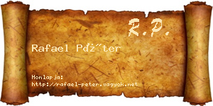 Rafael Péter névjegykártya