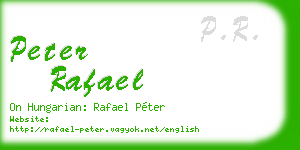 peter rafael business card