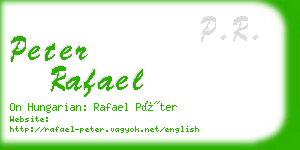 peter rafael business card